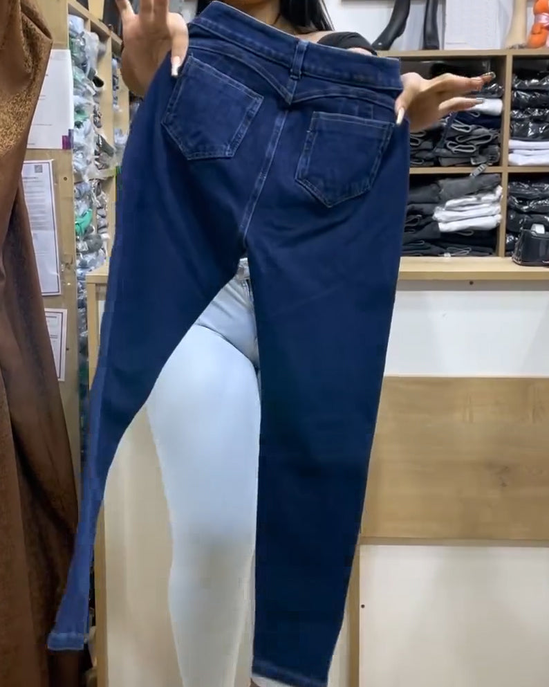 Hochtaillierte Skinny Po-Lifter Faja Jeans