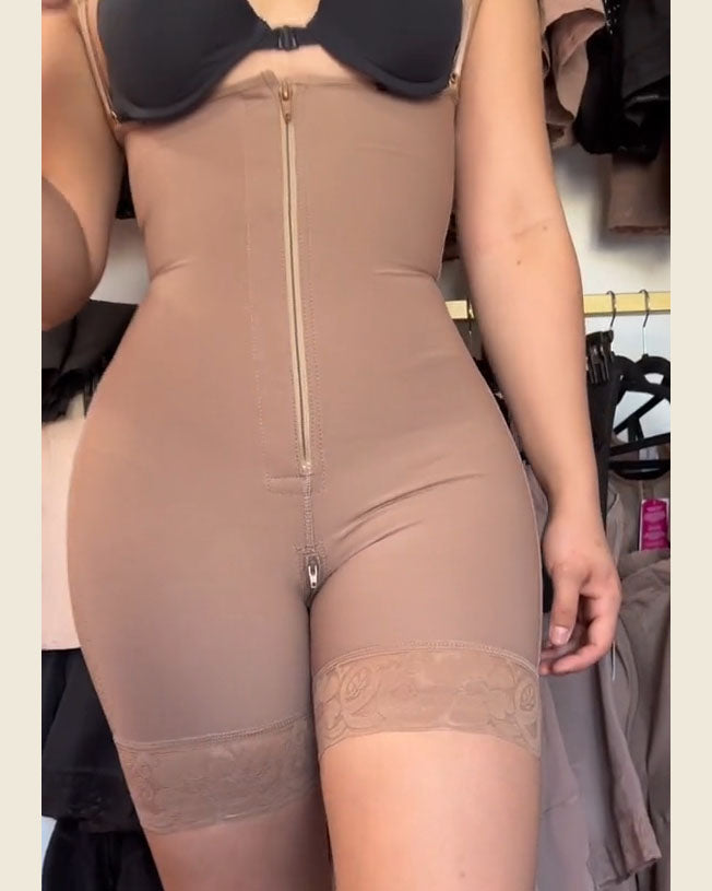 Fest komprimierende Zipper-Shapewear