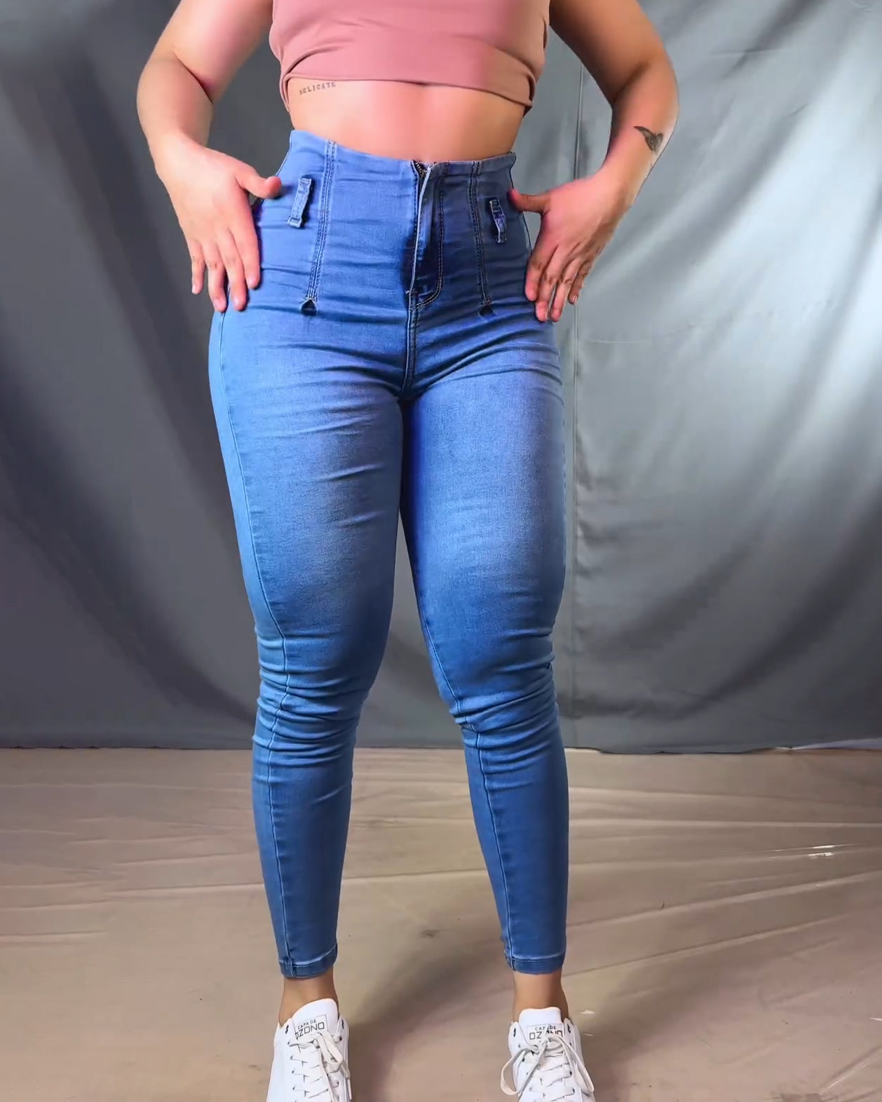 High-Waist Faja-Jeans mit Super-Stretch und Bauchformung