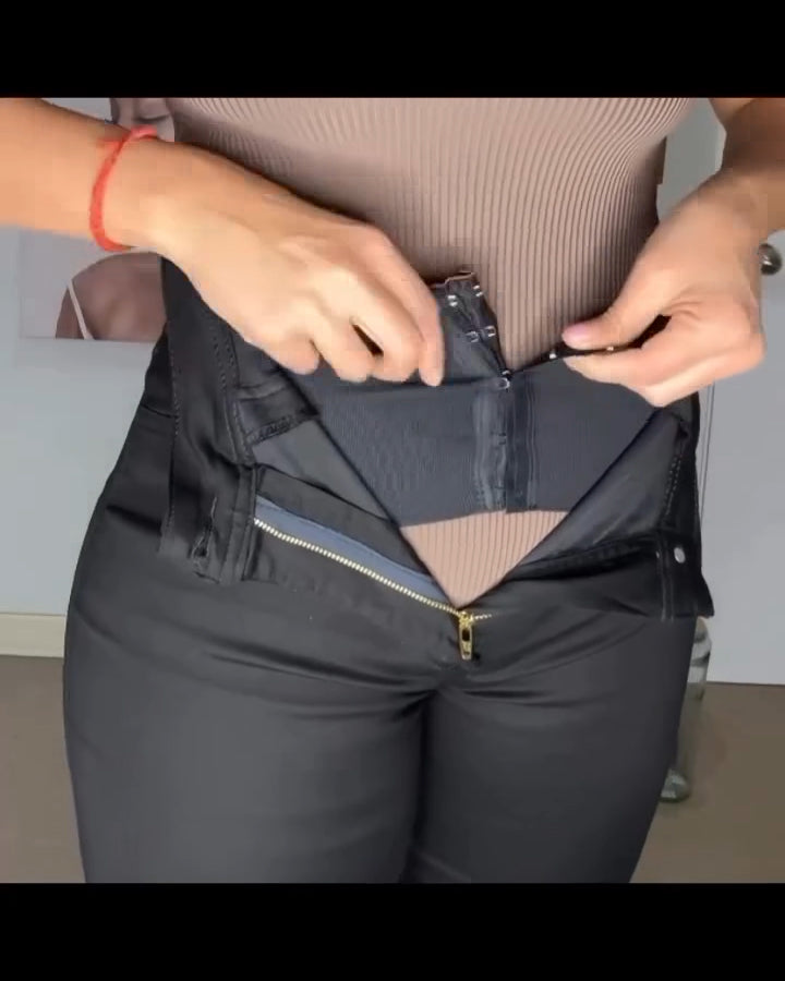 Schlaghose-Faja-Jeans mit Bauchbandage