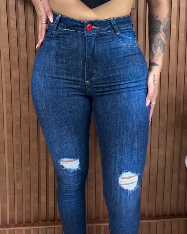 High-Rise Skinny-Jeans mit Po-Formung