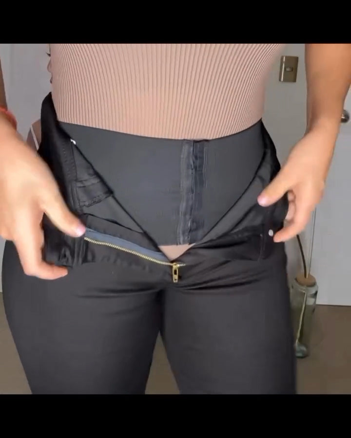 Schlaghose-Faja-Jeans mit Bauchbandage