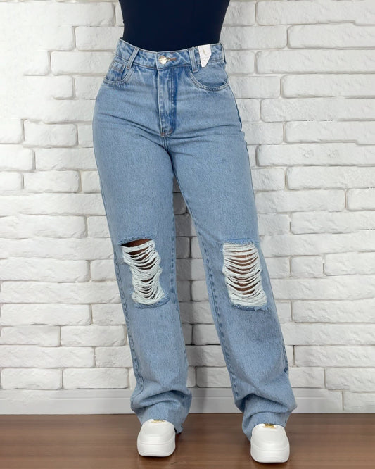Ripped Jeans mit Kniefissuren