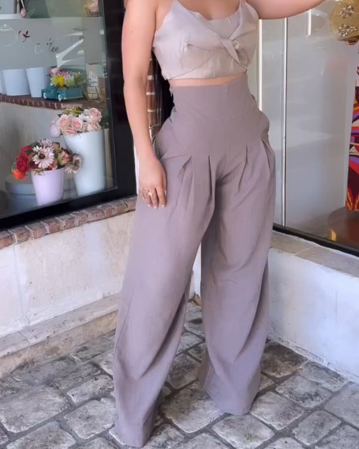 Hoch geschnittene Freizeithose