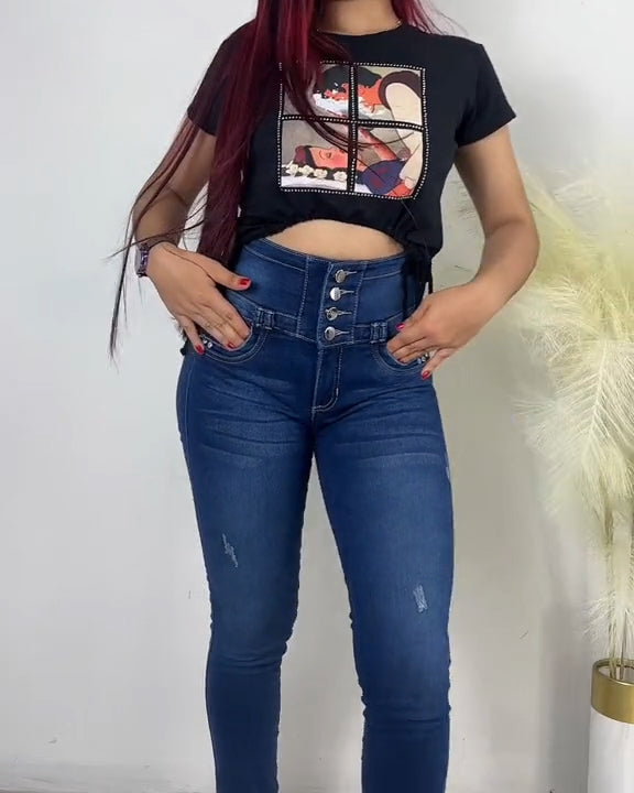 Slimfit-Faja-Jeans mit Bauchshaping