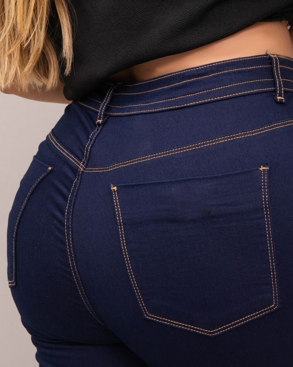 Tiefblaue Interna Faja Form-Jeans