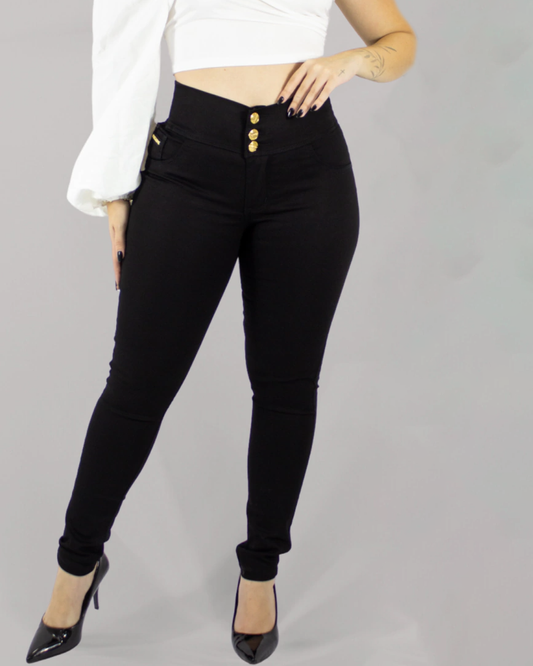 Elastische Highwaist-Jeans