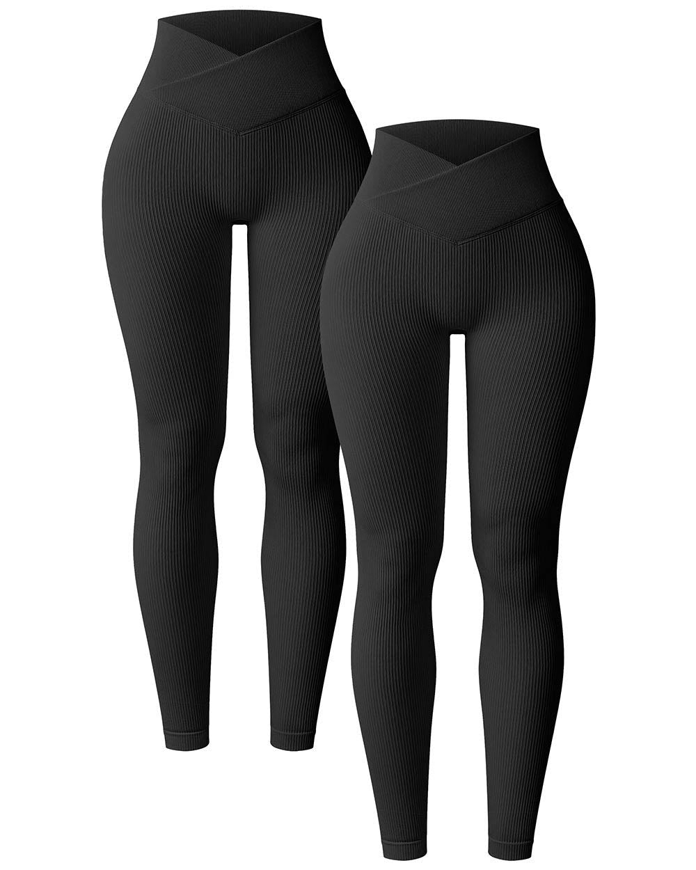 Hochsitzende Kreuzüberschlagende Leggings