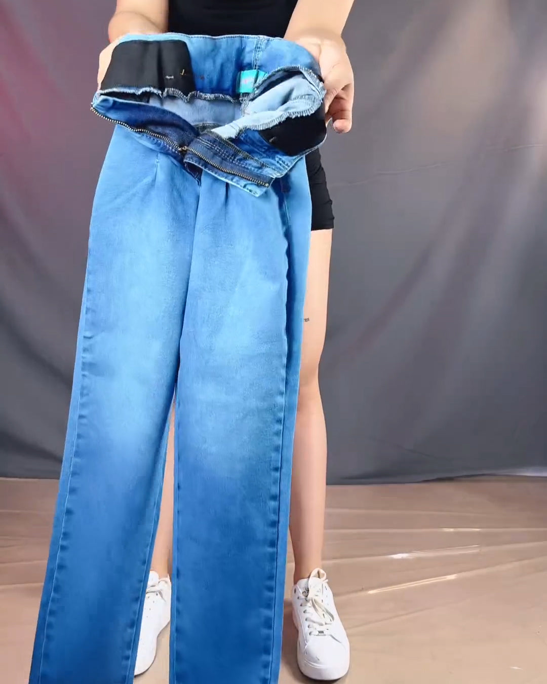 High-Waist Faja-Jeans mit Super-Stretch und Bauchformung