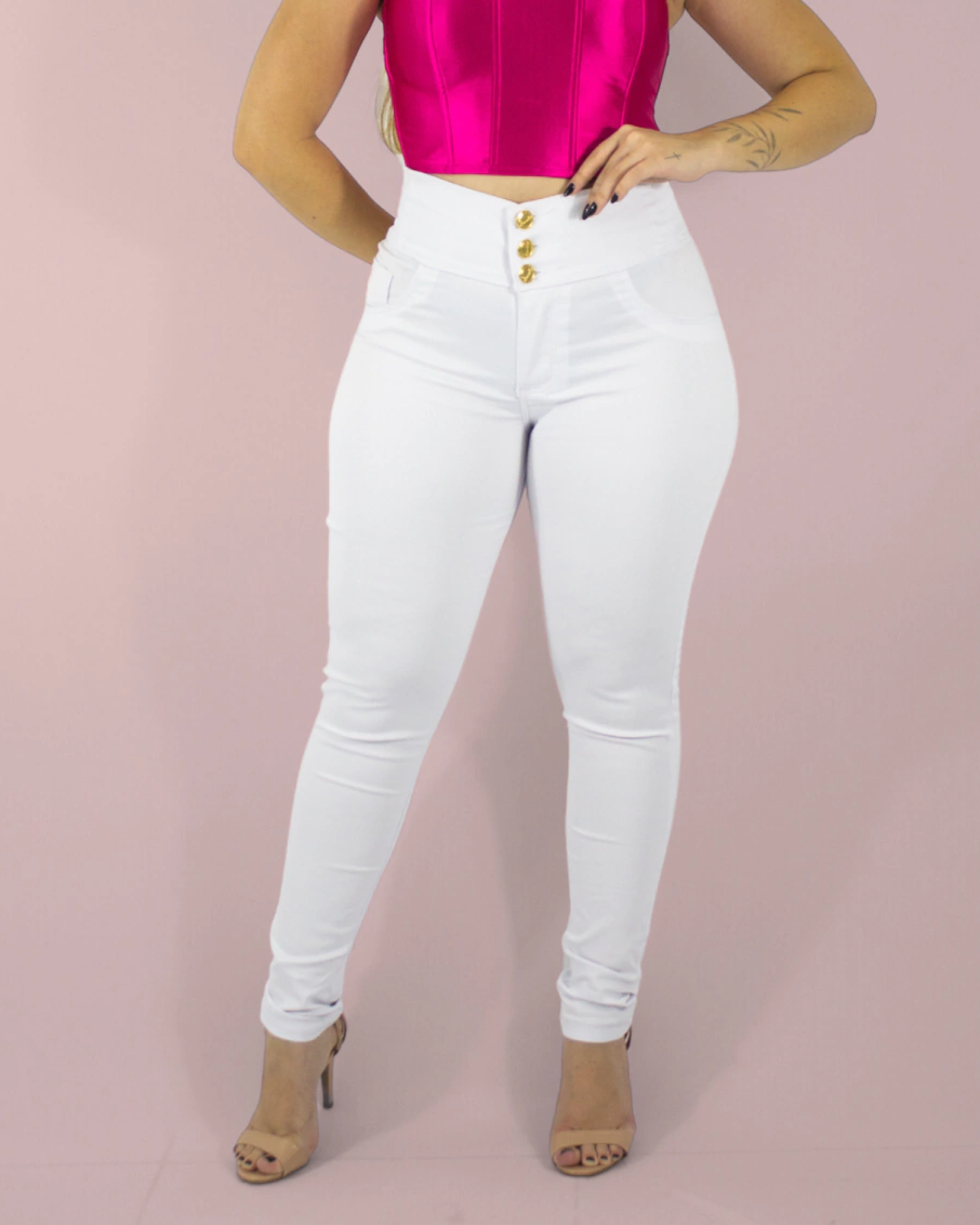 Elastische Highwaist-Jeans