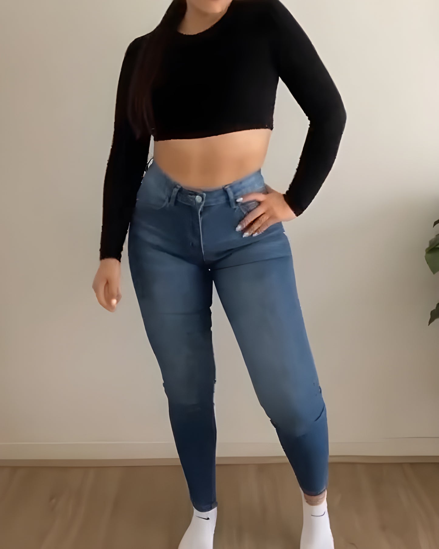 Skinny-Faja-Jeans mit Po-Formung und Bauchweggürtel