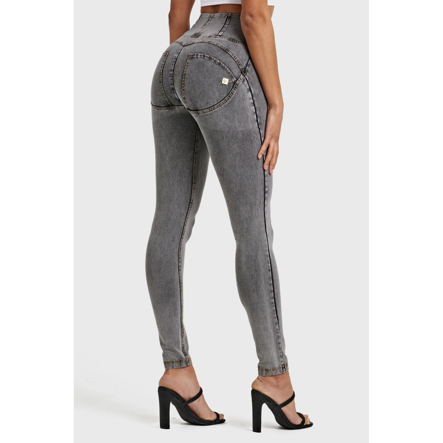 Push-Up High-Waist Super Skinny Jeans