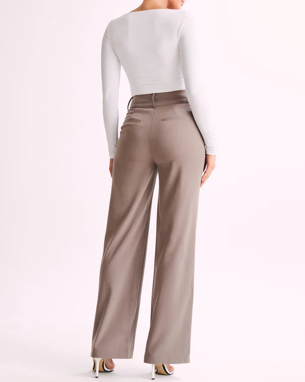 Hoch taillierte Anzughose