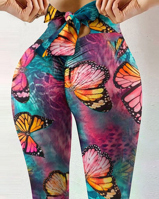 Gedruckte Schleifen-Design Yoga Leggings