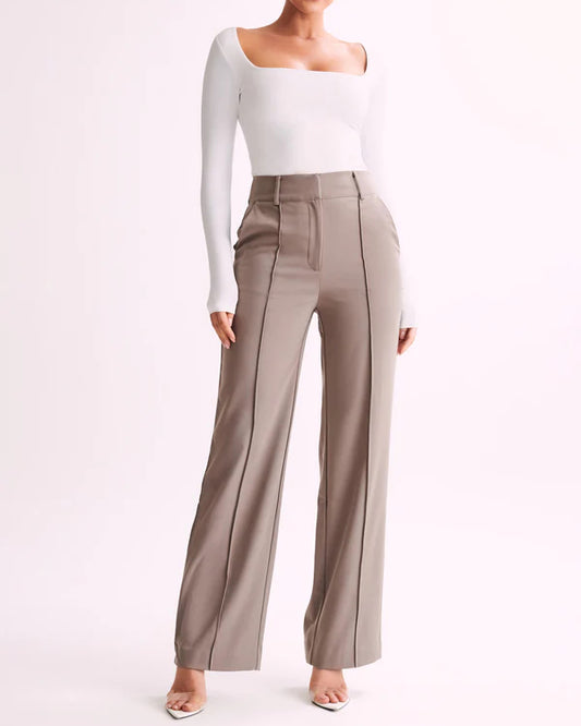 Hoch taillierte Anzughose