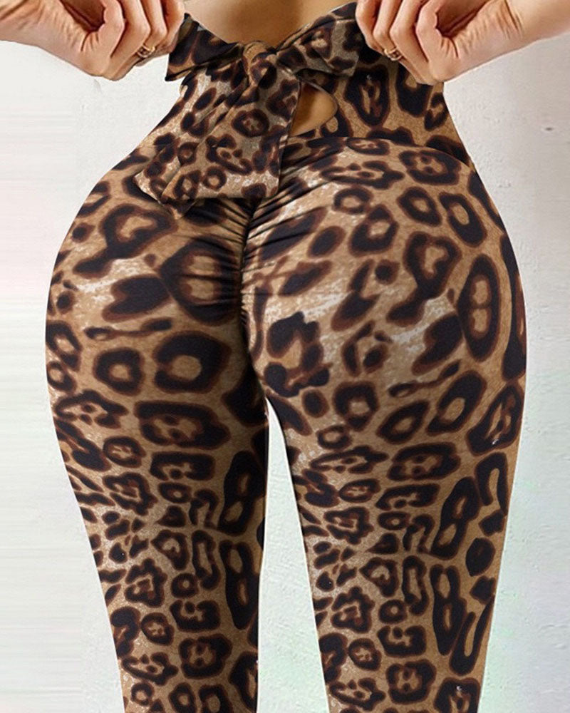 Gedruckte Schleifen-Design Yoga Leggings