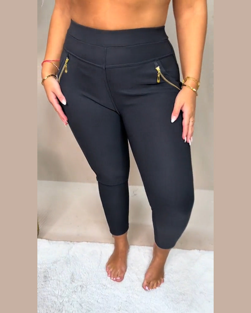 Weiche Stretch-Pocket-Leggings