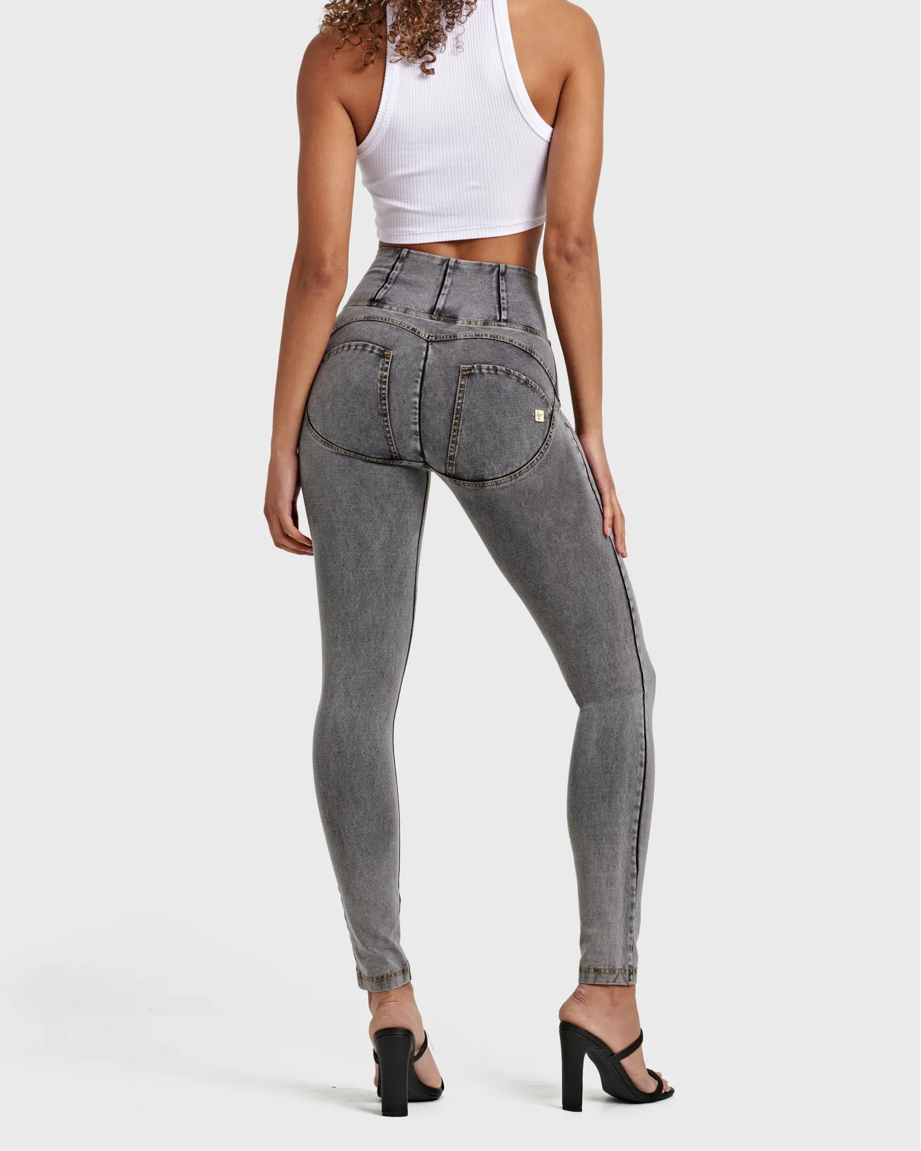 Push-Up High-Waist Super Skinny Jeans