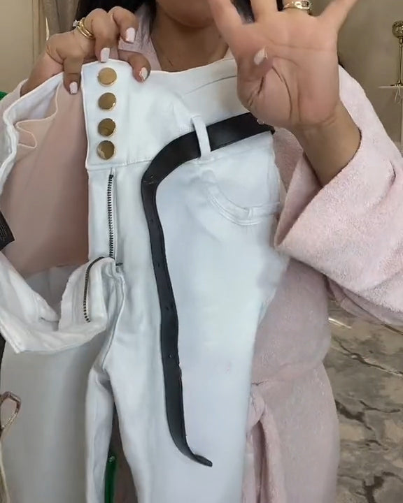 High-Rise-Slim-Fit-Faja-Jeans für Kurven