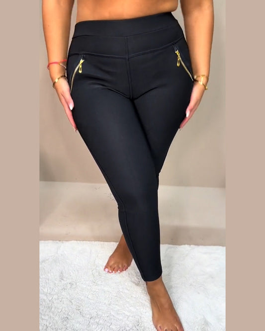 Weiche Stretch-Pocket-Leggings