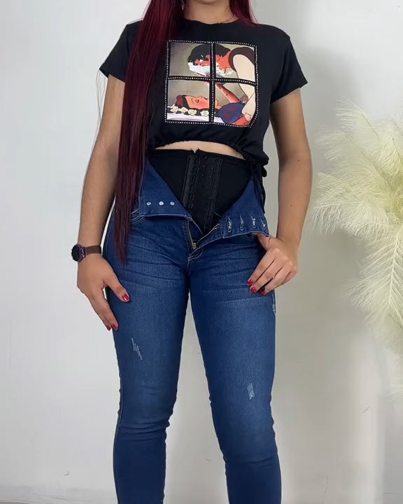 Slimfit-Faja-Jeans mit Bauchshaping