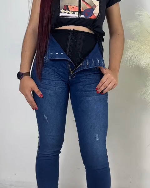 Slimfit-Faja-Jeans mit Bauchshaping