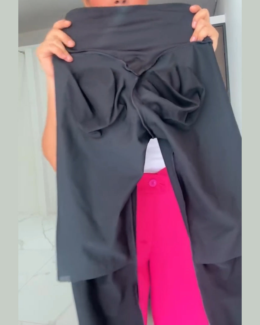 Leggins mit Gesäßanhebung Schwarz Essentials