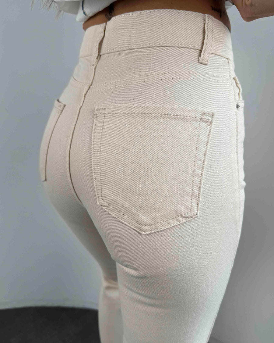 Hochtaillierte Mom Damenjeans