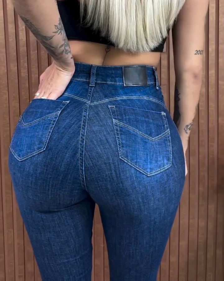 High-Rise Skinny-Jeans mit Po-Formung