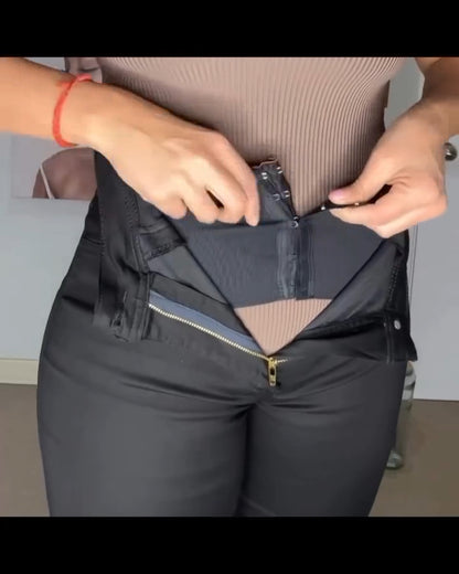 Schlaghose-Faja-Jeans mit Bauchbandage