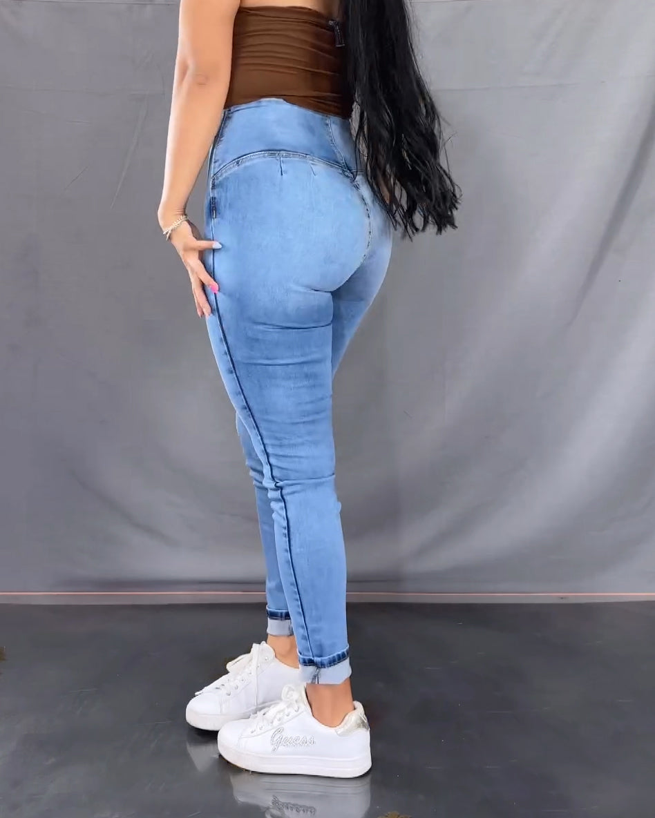 Hochtaillierte Skinny Jeans Faja