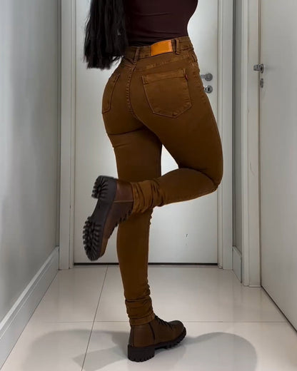 Peru-Skinny-Jeans mit hohem Bund