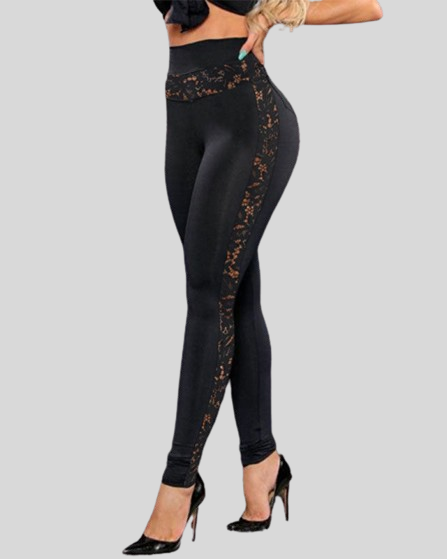 Einfarbige Spitzenhose Hüfthebe-Sweatpants