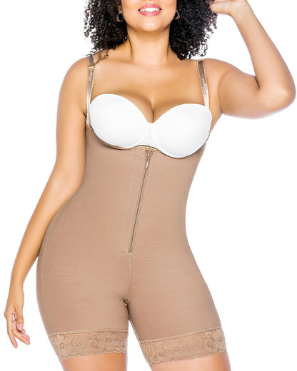 Fest komprimierende Zipper-Shapewear
