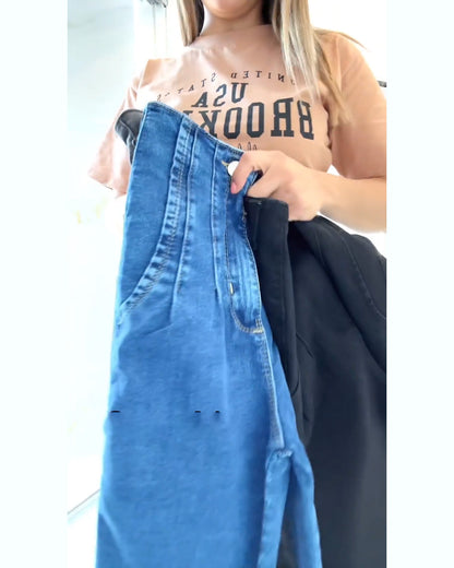 Hochtaillierte Skinny Jeans mit Po-Push-Up und Trendy-Design