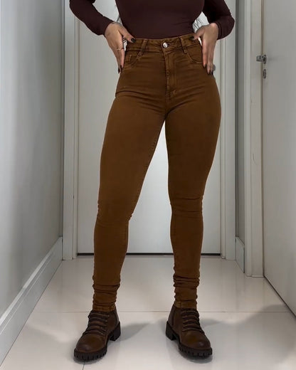 Peru-Skinny-Jeans mit hohem Bund