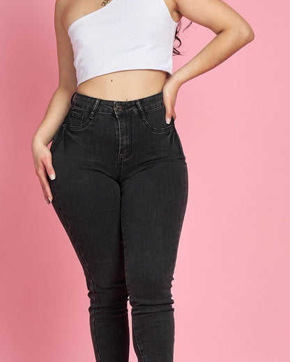 Skinny-Faja-Jeans mit Popo-Push-up und Bauchweggürtel
