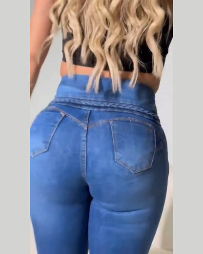 High Waist Trendy Skinny Jeans