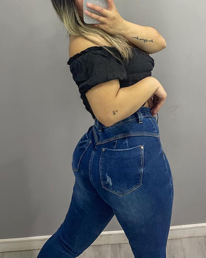 Skinny Faja-Jeans mit Po-Push-up und Bauchgurt