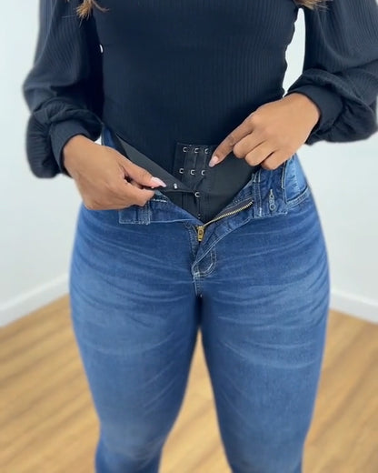 High-Waist Faja-Skinny-Jeans mit formender Faja