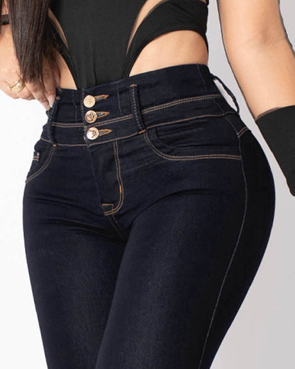 Faja-Jeans mit Figurformung und Bauchkontrolle