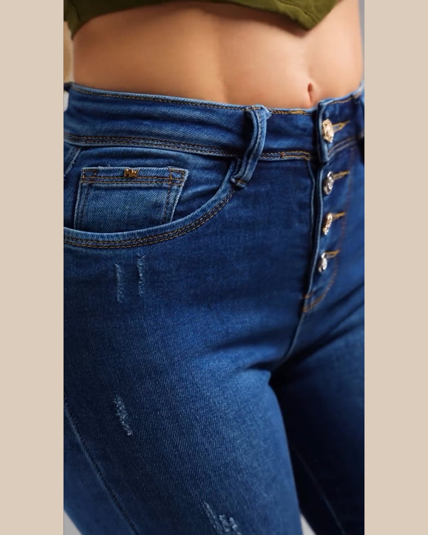 Perfekt Sitzende Capri-Jeans