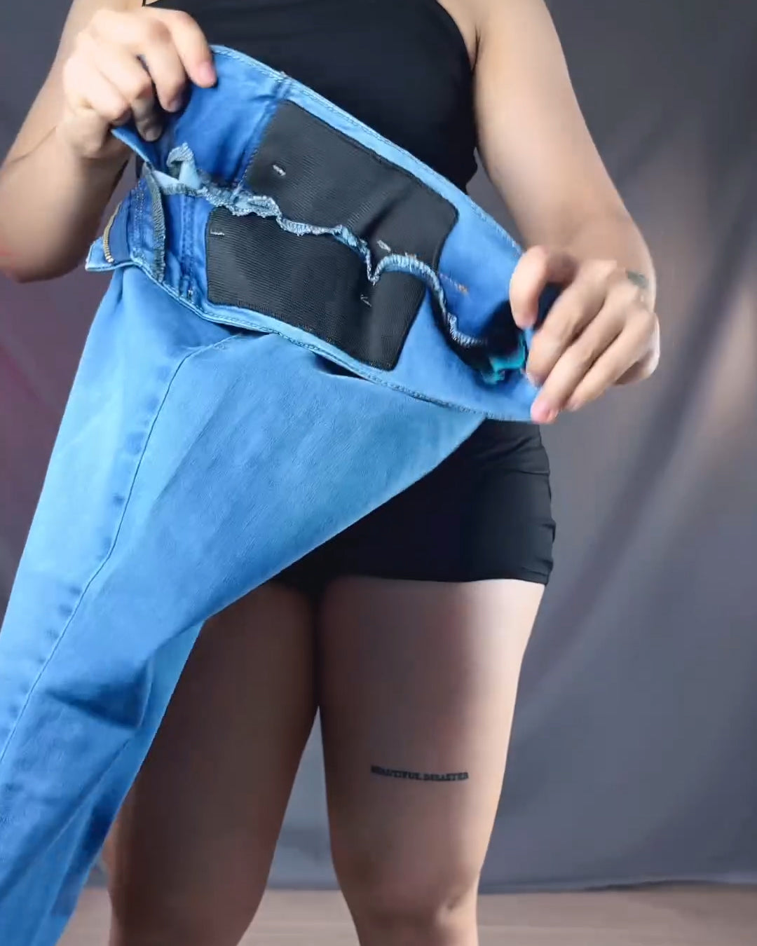 High-Waist Faja-Jeans mit Super-Stretch und Bauchformung