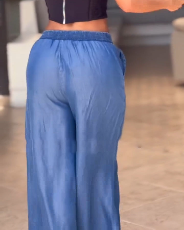 Gerade geschnittene weite Jeanshose für den Casual-Stil