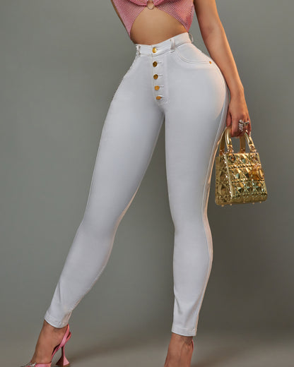 High-Waist Skinny Jeans