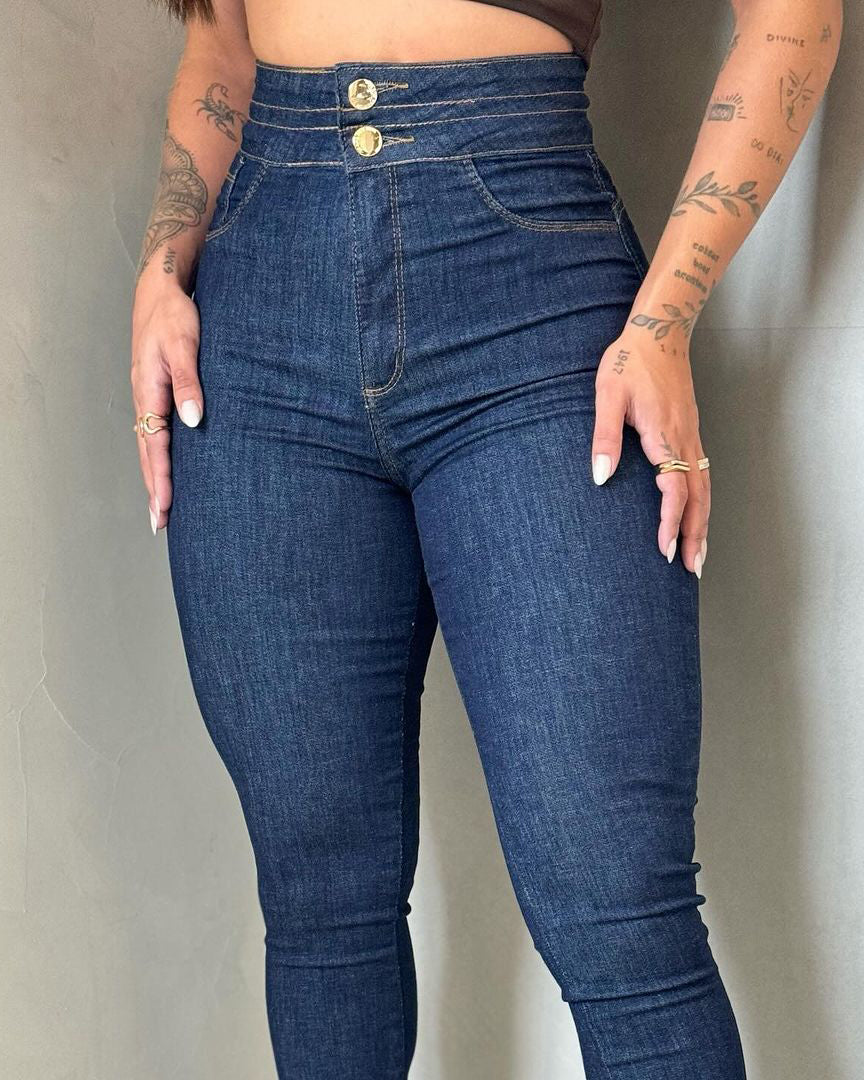 High-Waist Skinny-Jeans mit Formgebung