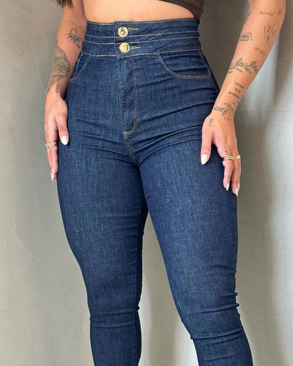 High-Waist Skinny-Jeans mit Formgebung