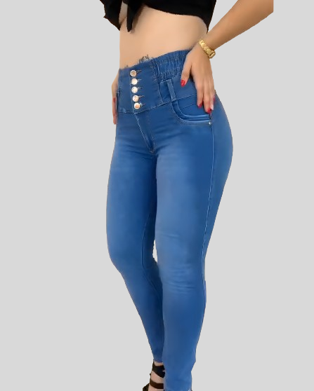 Hochtaillierte Faja Jeans