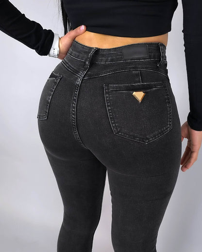 Hochbund Skinny Faja-Jeans