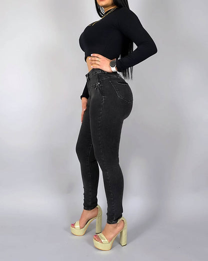 Hochbund Skinny Faja-Jeans